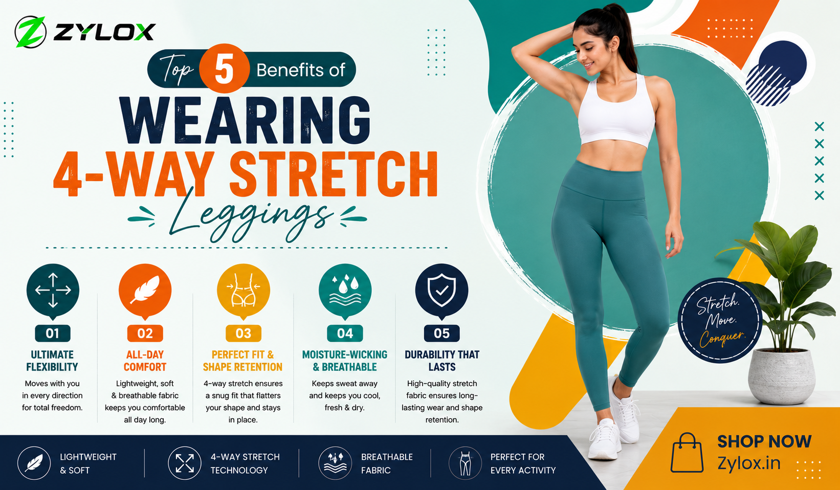 Top 5 Benefits of Wearing 4-Way Stretch Leggings